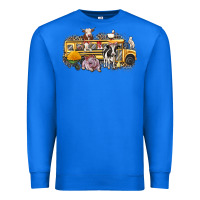 True Royal farm animals school bus Premium Sweatshirt - texasbilliewilder