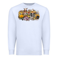 White farm animals school bus Premium Sweatshirt - texasbilliewilder