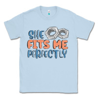 Dusty Blue she fits me perfectly Classic Tee - MaliasSmallBusiness
