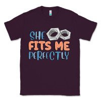 Plum she fits me perfectly Classic Tee - MaliasSmallBusiness