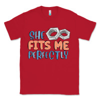 Red she fits me perfectly Classic Tee - MaliasSmallBusiness