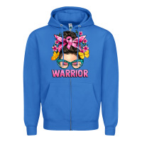 True Royal cancer warrior messy bun Zipper Hoodie - BarkalooDesign