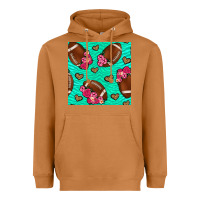 Meerkat American Football roses and hearts Heavyweight Hoodie - NancyCooperArtShop