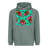 American Football Roses And Hearts Heavyweight Hoodie | Teevron
