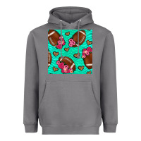 Storm American Football roses and hearts Heavyweight Hoodie - NancyCooperArtShop