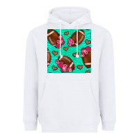 White American Football roses and hearts Heavyweight Hoodie - NancyCooperArtShop