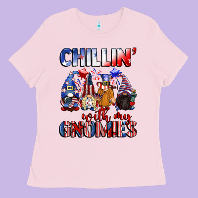 Chillin' With My Gnomies 4th Of July Ladies Tee Designed By Cowgirlartshop