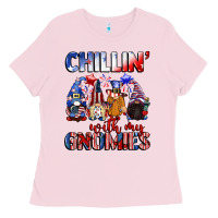 Bubblegum Pink Chillin' with my gnomies 4th of July Ladies Tee - CowGirlArtShop