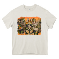 Cream camouflage bunny background Heavy Core Tee - BarkalooDesign
