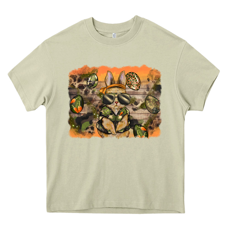 Camouflage Bunny Background Heavy Core Tee by BarkalooDesign | Teevron