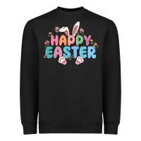 Black happy easter Heavyweight Sweatshirt - MaliasSmallBusiness