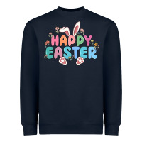 Navy happy easter Heavyweight Sweatshirt - MaliasSmallBusiness