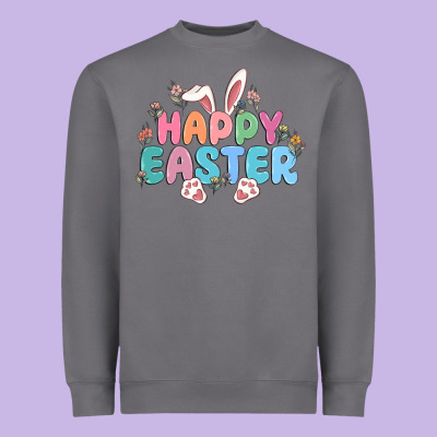 Happy Easter Heavyweight Sweatshirt Designed By Maliassmallbusiness