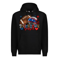 Black Touchdown season American football 4th of july Premium Hoodie - HowdyJamesFarm