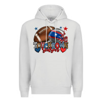 Dove Grey Touchdown season American football 4th of july Premium Hoodie - HowdyJamesFarm