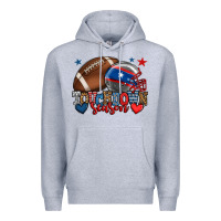 Heather Grey Touchdown season American football 4th of july Premium Hoodie - HowdyJamesFarm