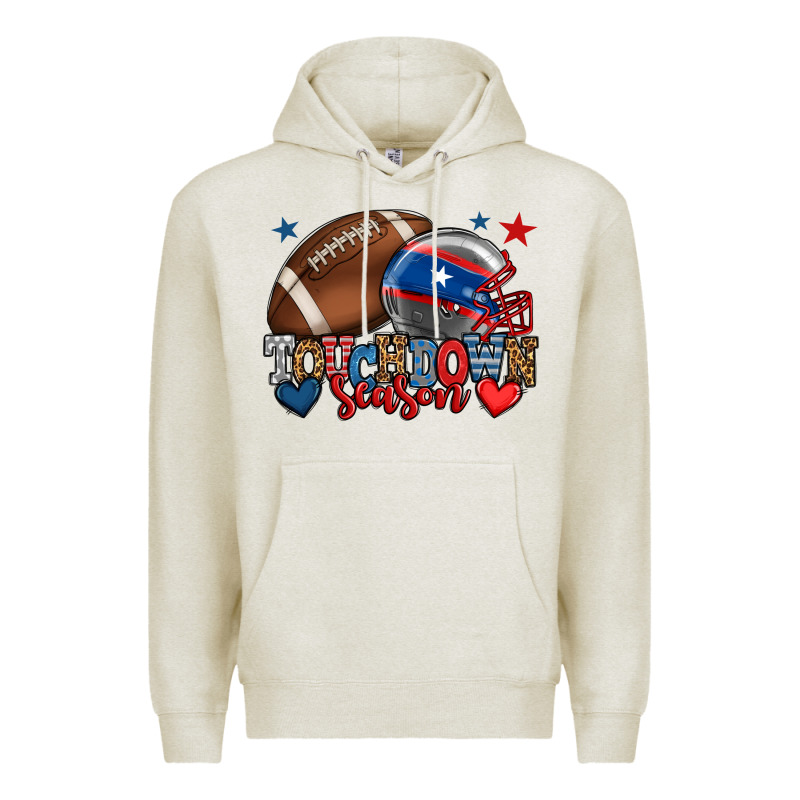 Touchdown Season American Football 4th Of July Premium Hoodie by HowdyJamesFarm | Teevron