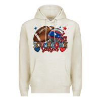 Oatmeal Heather Touchdown season American football 4th of july Premium Hoodie - HowdyJamesFarm