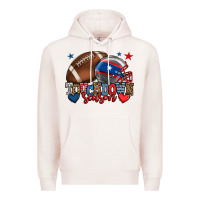 Pale Pink Touchdown season American football 4th of july Premium Hoodie - HowdyJamesFarm