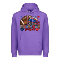 Purple Touchdown season American football 4th of july Premium Hoodie - HowdyJamesFarm