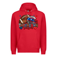 Red Touchdown season American football 4th of july Premium Hoodie - HowdyJamesFarm