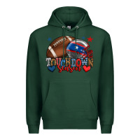 Sports Green Touchdown season American football 4th of july Premium Hoodie - HowdyJamesFarm