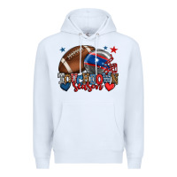 White Touchdown season American football 4th of july Premium Hoodie - HowdyJamesFarm