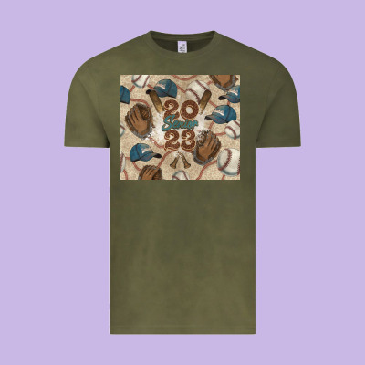 Baseball Senior Vintage Tee Designed By Nancycooperartshop