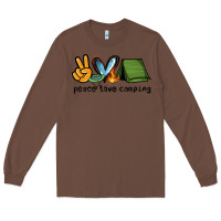 Chestnut peace love camping Long Sleeve Tee - NancyCooperArtShop