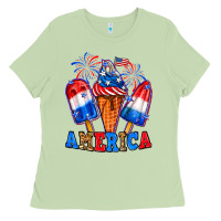 4th Of July America Ice Creams Ladies Tee | Teevron