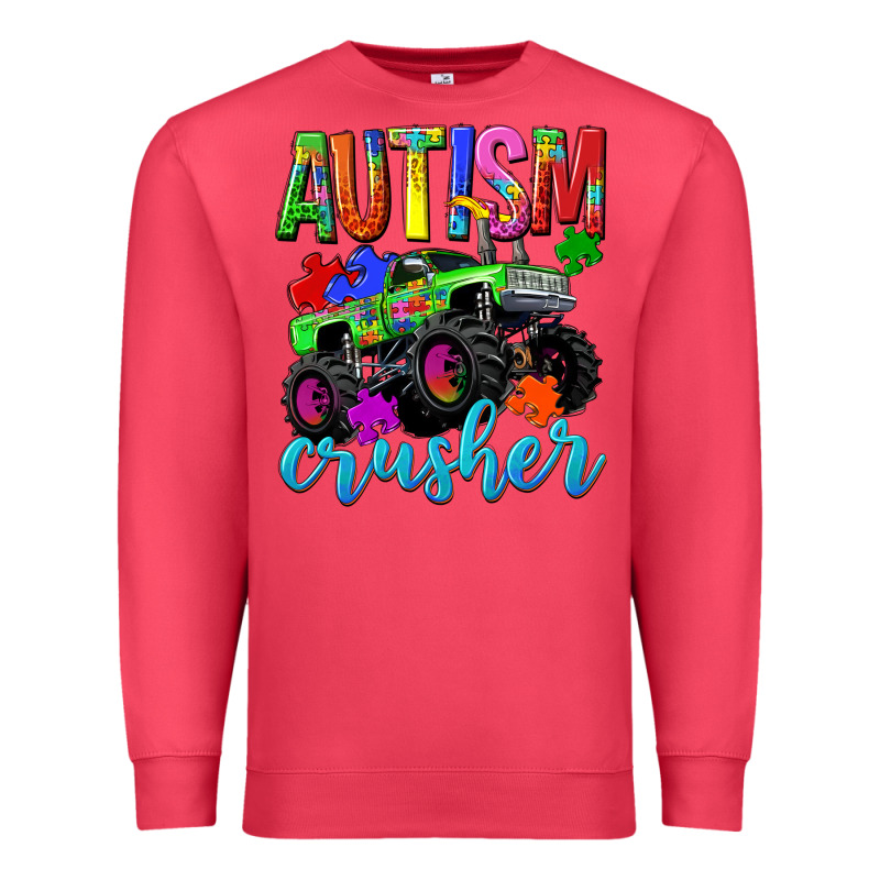 Autism Awareness Crusher Premium Sweatshirt by NancyCooperArtShop | Teevron
