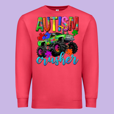 Autism Awareness Crusher Premium Sweatshirt Designed By Nancycooperartshop