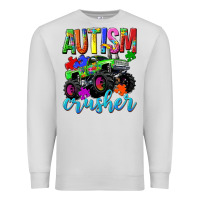 Dove Grey Autism Awareness crusher Premium Sweatshirt - NancyCooperArtShop