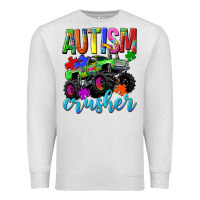 Oatmeal Heather Autism Awareness crusher Premium Sweatshirt - NancyCooperArtShop
