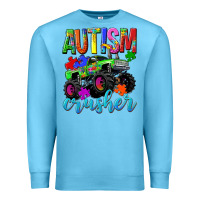 Ocean Blue Autism Awareness crusher Premium Sweatshirt - NancyCooperArtShop