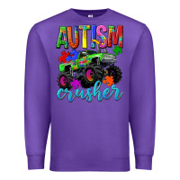 Purple Autism Awareness crusher Premium Sweatshirt - NancyCooperArtShop