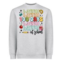 Heather Grey 100 days of school Heavyweight Sweatshirt - MaliasSmallBusiness