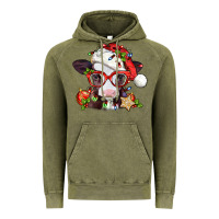 Vintage Olive Christmas baby cow Vintage Hoodie - Jasminsmagicworld