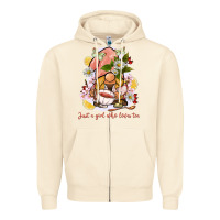 Sandshell just a girl who loves tea gnome Zipper Hoodie - BarkalooDesign