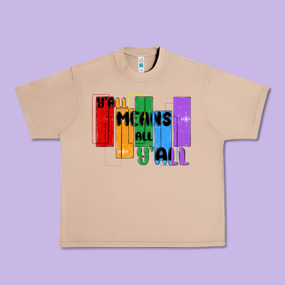 Y'all Means All Y'all Urban Heavy Tee Designed By Maliassmallbusiness