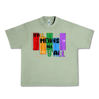 Oil Green y'all means all y'all Urban Heavy Tee - MaliasSmallBusiness