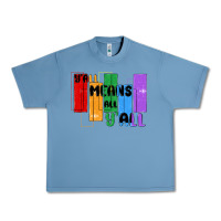 Pebble Blue y'all means all y'all Urban Heavy Tee - MaliasSmallBusiness