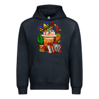 Navy Mexican Frappe With Cactus Sombrero And Maracas Urban Hoodie - FaDigitalArtStudio