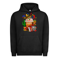 Pigment Black Mexican Frappe With Cactus Sombrero And Maracas Urban Hoodie - FaDigitalArtStudio