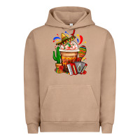 Pigment Burro Mexican Frappe With Cactus Sombrero And Maracas Urban Hoodie - FaDigitalArtStudio
