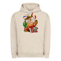 Pigment French Oak Mexican Frappe With Cactus Sombrero And Maracas Urban Hoodie - FaDigitalArtStudio