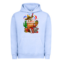 Pigment Grape Ice Mexican Frappe With Cactus Sombrero And Maracas Urban Hoodie - FaDigitalArtStudio