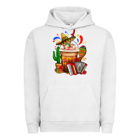 Pigment Lunar Rock Mexican Frappe With Cactus Sombrero And Maracas Urban Hoodie - FaDigitalArtStudio