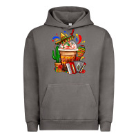 Pigment Tornado Mexican Frappe With Cactus Sombrero And Maracas Urban Hoodie - FaDigitalArtStudio