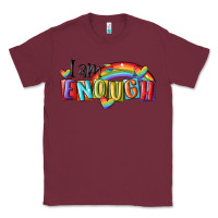 Burgundy i am enough lgbt Classic Tee - MaliasSmallBusiness